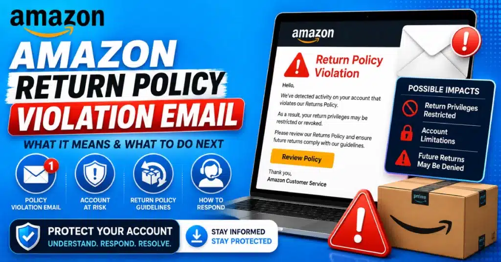 Amazon Return Policy Violation Email