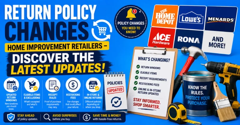 Return Policy Changes Home Improvement Retailers