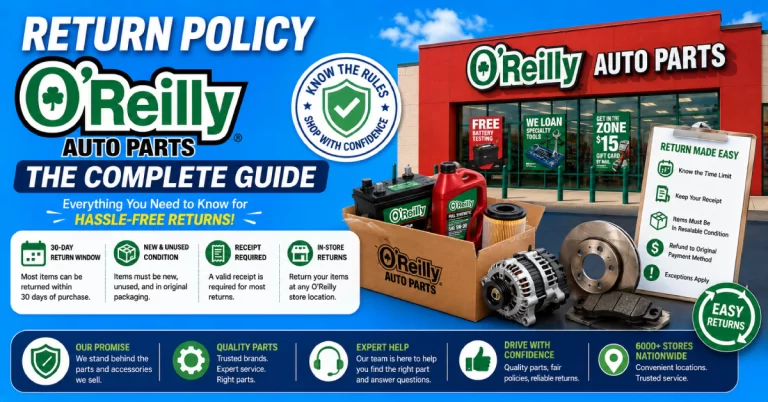 Return Policy O'Reilly Auto Parts